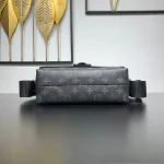 Louis Vuitton S-Cape 郵差包 | Monogram Eclipse 帆布 黑色皮革飾邊：圖片 4