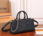 Louis Vuitton OnTheGo East West 黑色壓花粒面牛皮手挽袋：圖片 3