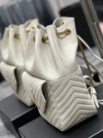 SAINT LAURENT MONOGRAM Y形絎縫小羊皮背包：圖片 6