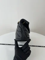 義大利小羊皮翻蓋絎縫鏈條信封包：圖片 5