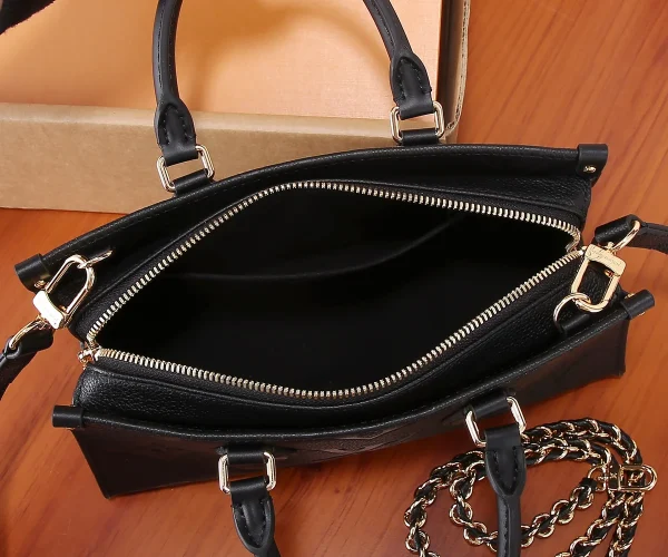 Louis Vuitton OnTheGo East West 黑色壓花粒面牛皮手挽袋：圖片 9