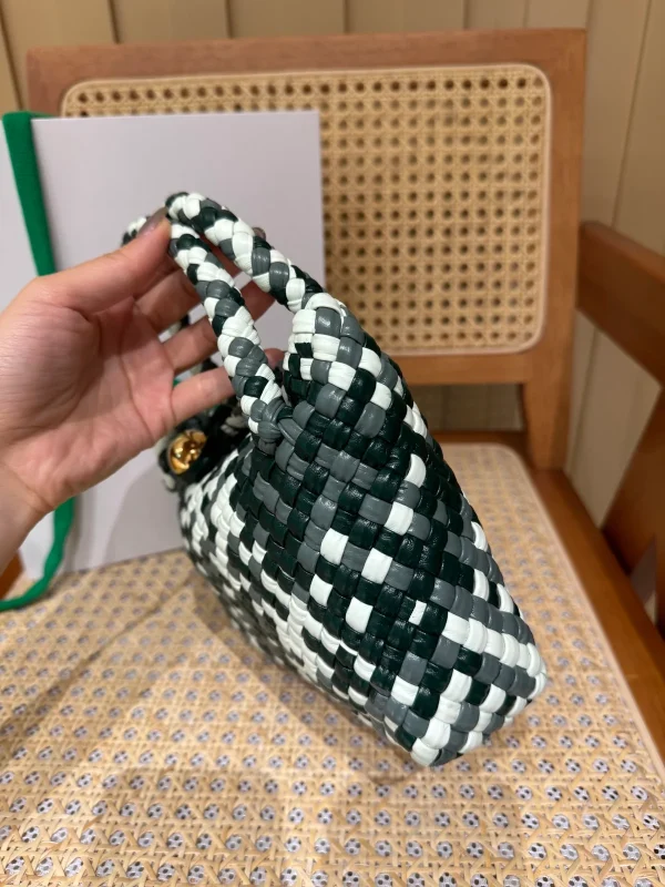 迷你三色Intreccio編織皮革托特手袋：圖片 5
