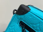 路易威登Mini Soft Trunk Turquoise色Monogram壓花牛皮斜挎包：圖片 7