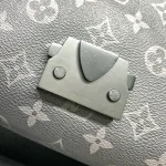 Louis Vuitton S-Cape 郵差包 | Monogram Eclipse 帆布 黑色皮革飾邊：圖片 7