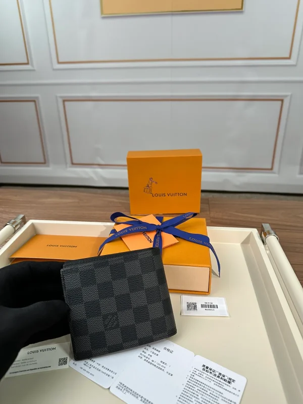 Amerigo Damier Graphite 男士多功能真皮錢包：圖片 10