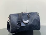 Louis Vuitton Keepall Bandoulière 35 旅行包包 - Monogram Eclipse 塗層帆布：圖片 8