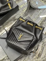 SAINT LAURENT MONOGRAM 小羊皮Y形絎縫背包：圖片 8