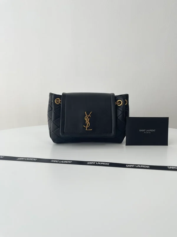 YSL MONOGRAM NOLITA 小羊皮菱格紋鏈條包：圖片 4