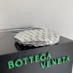 迷你Intrecciato編織銀色羊皮斜挎包：圖片 4