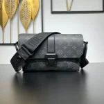 Louis Vuitton S-Cape 郵差包 | Monogram Eclipse 帆布 黑色皮革飾邊：圖片 2