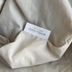 牛皮抽繩肩背包-粉筆白：圖片 10