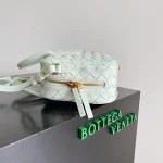 BottegaVeneta冰川藍Intrecciato編織小號手提包：圖片 3