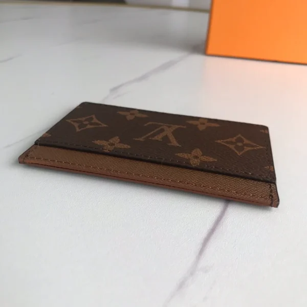 Monogram帆布木紋皮革卡片套：圖片 4