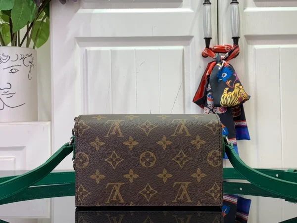Louis Vuitton Steamer可穿戴式錢包 - Borneo綠色Monogram Macassar塗層帆布：圖片 4