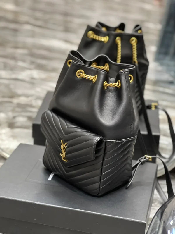 SAINT LAURENT MONOGRAM 小羊皮Y形絎縫背包：圖片 4