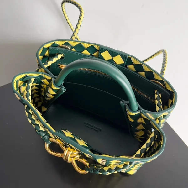 BottegaVenetaIntrecciato編織格紋祖母綠手提斜挎包：圖片 10