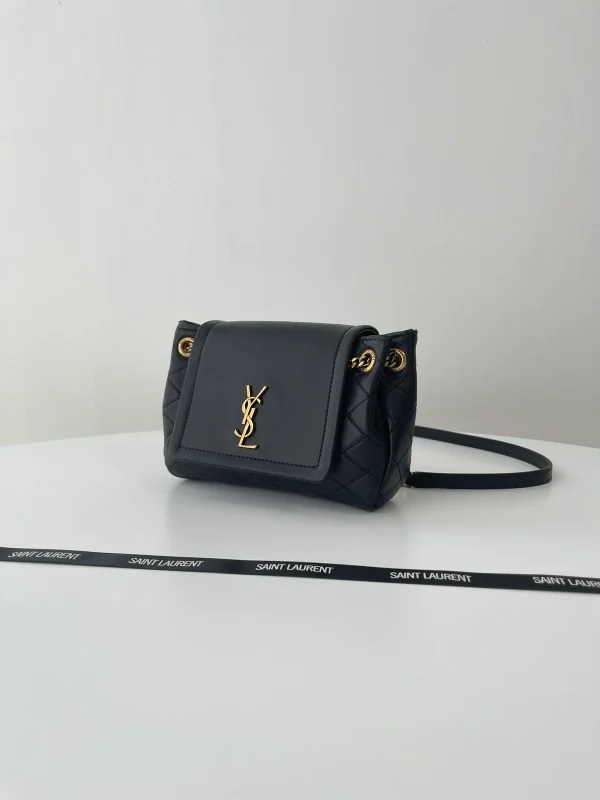 YSL MONOGRAM NOLITA 小羊皮菱格紋鏈條包：圖片 5