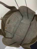 義大利手工麂皮手提袋 | 柔軟粒面鹿皮橫向托特包：圖片 8