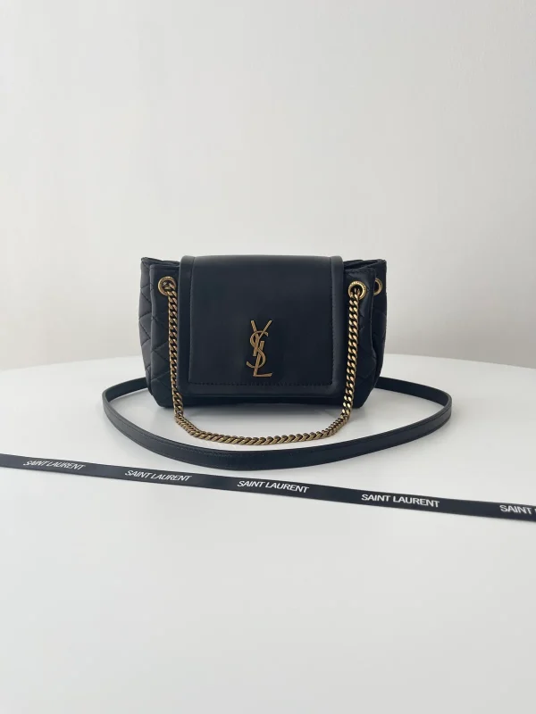 YSL MONOGRAM NOLITA 小羊皮菱格紋鏈條包：圖片 2