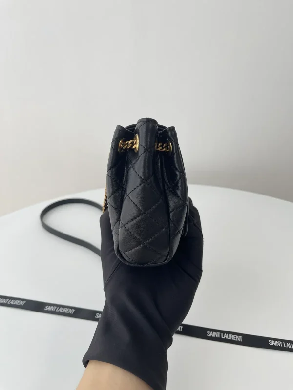 YSL MONOGRAM NOLITA 小羊皮菱格紋鏈條包：圖片 8