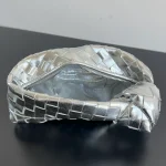 迷你霧狀鏡面銀色羊皮革手提包：圖片 5