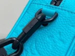 路易威登Mini Soft Trunk Turquoise色Monogram壓花牛皮斜挎包：圖片 9