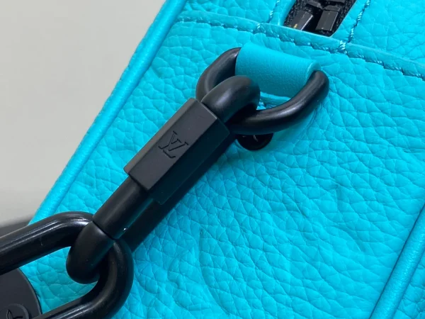 路易威登Mini Soft Trunk Turquoise色Monogram壓花牛皮斜挎包：圖片 9