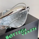 迷你Intrecciato編織銀色羊皮斜挎包：圖片 10