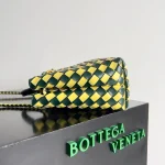 BottegaVenetaIntrecciato編織格紋祖母綠手提斜挎包：圖片 3