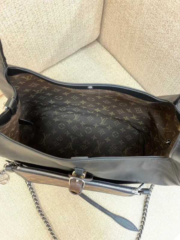 Louis Vuitton Altantis Vibe MM 黑色亮面納帕小牛皮包包：圖片 6
