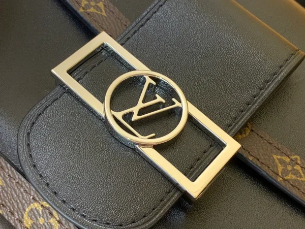 Louis Vuitton Dauphine Soft MM 黑色小羊皮包包：圖片 7