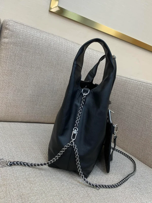 Louis Vuitton Altantis Vibe MM 黑色亮面納帕小牛皮包包：圖片 5
