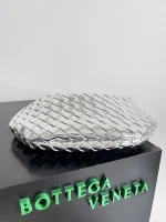 Intrecciato編織銀色羊皮革手袋：圖片 9