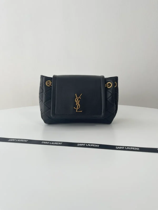 YSL MONOGRAM NOLITA 小羊皮菱格紋鏈條包：圖片 3