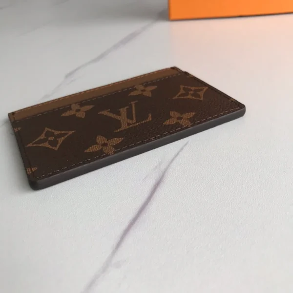 Monogram帆布木紋皮革卡片套：圖片 5