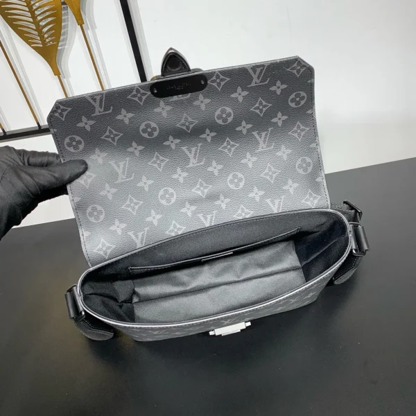 Louis Vuitton S-Cape 郵差包 | Monogram Eclipse 帆布 黑色皮革飾邊：圖片 5