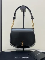 SAINT LAURENT BOX小牛皮CASSANDRE頂柄手袋：圖片 2