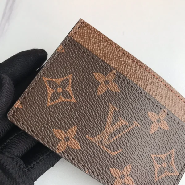 Monogram帆布木紋皮革卡片套：圖片 10