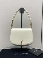 SAINT LAURENT BOX小牛皮CASSANDRE標誌頂部手柄手袋：圖片 2