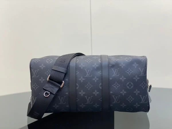Louis Vuitton Keepall Bandoulière 35 旅行包包 - Monogram Eclipse 塗層帆布：圖片 7