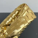 迷你Intrecciato編織金屬質感皮革手提包：圖片 8