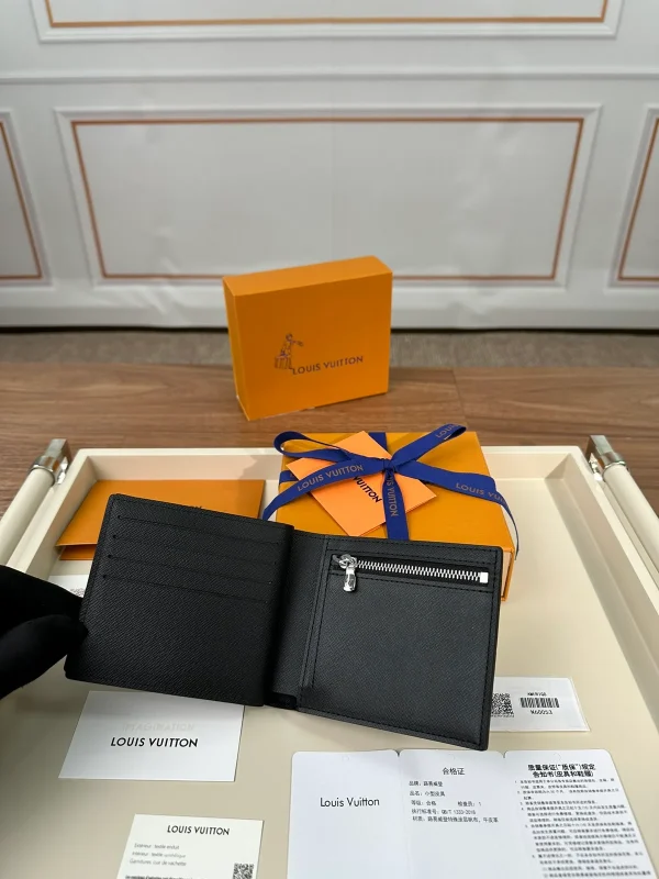 Amerigo Damier Graphite 男士多功能真皮錢包：圖片 7