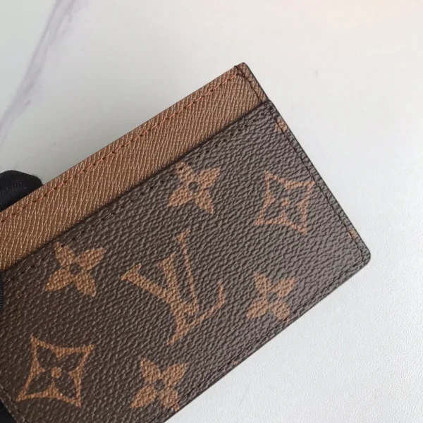 Monogram帆布木紋皮革卡片套：圖片 7