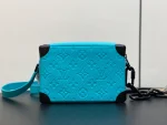 路易威登Mini Soft Trunk Turquoise色Monogram壓花牛皮斜挎包：圖片 5