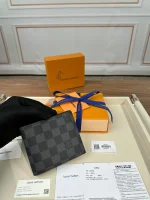 Amerigo Damier Graphite 男士多功能真皮錢包：圖片 3