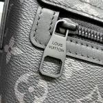 Louis Vuitton S-Cape 郵差包 | Monogram Eclipse 帆布 黑色皮革飾邊：圖片 9