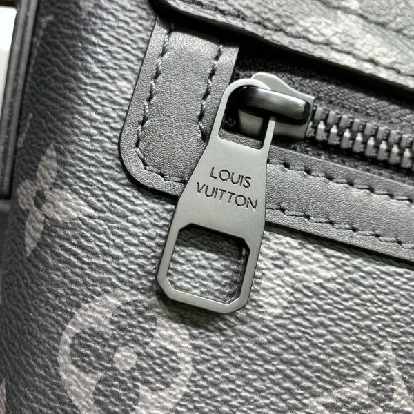 Louis Vuitton S-Cape 郵差包 | Monogram Eclipse 帆布 黑色皮革飾邊：圖片 9
