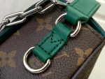 Louis Vuitton Steamer可穿戴式錢包 - Borneo綠色Monogram Macassar塗層帆布：圖片 6