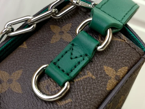 Louis Vuitton Steamer可穿戴式錢包 - Borneo綠色Monogram Macassar塗層帆布：圖片 6