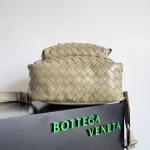 BottegaVeneta灰褐色Intrecciato編織小號皮革背包：圖片 5